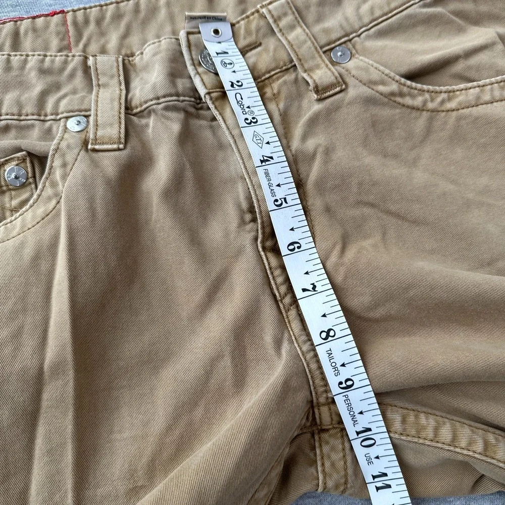 True Religion Men's Slim Jeans Size 32x30 Tan Beige Denim